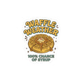 Waffle Weather Sticker | Retro Diner Breakfast Graphic, Vintage Food