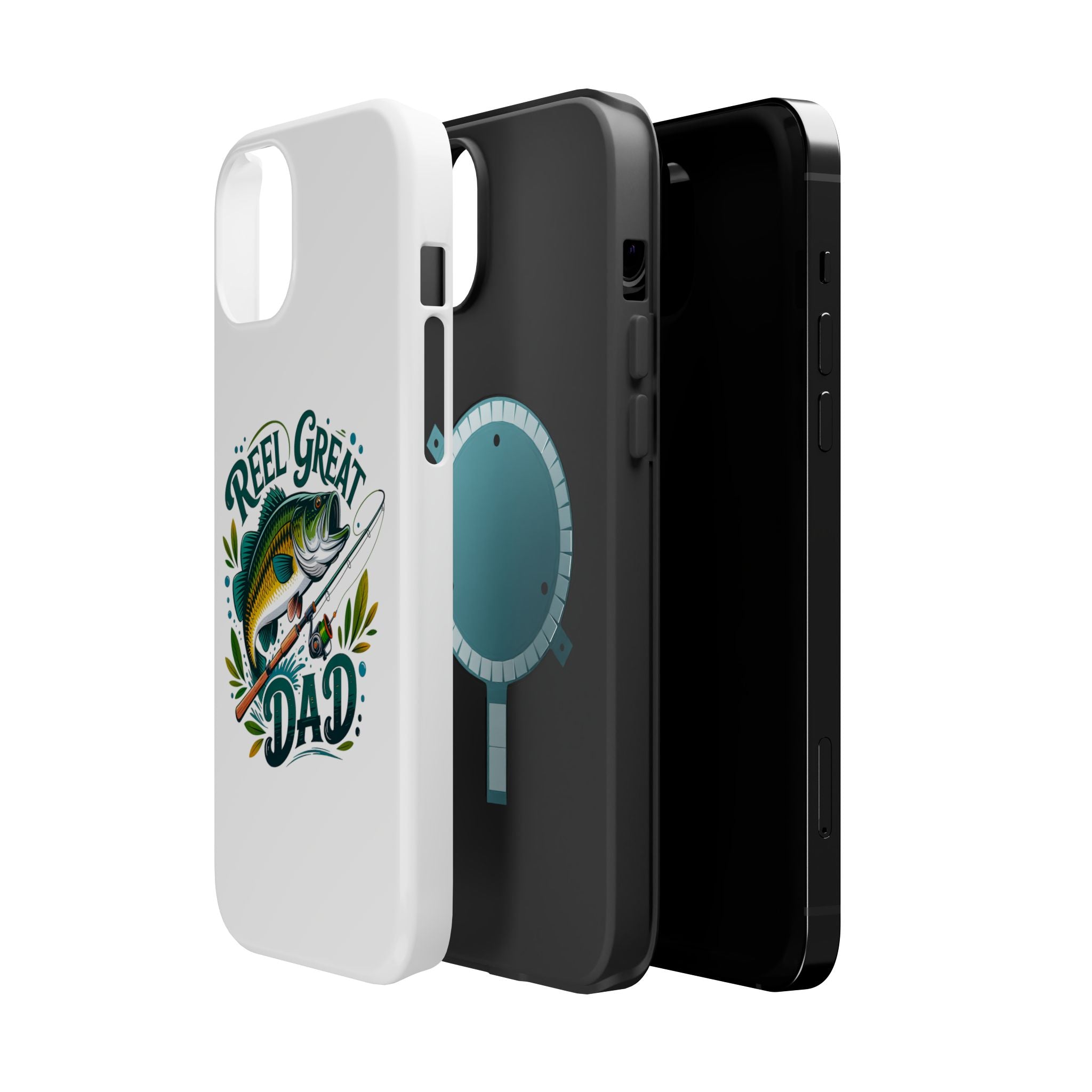 Reel Great Dad Phone Case | Fishing Rod Bass Design, Magnetic Impact-Resistant Case