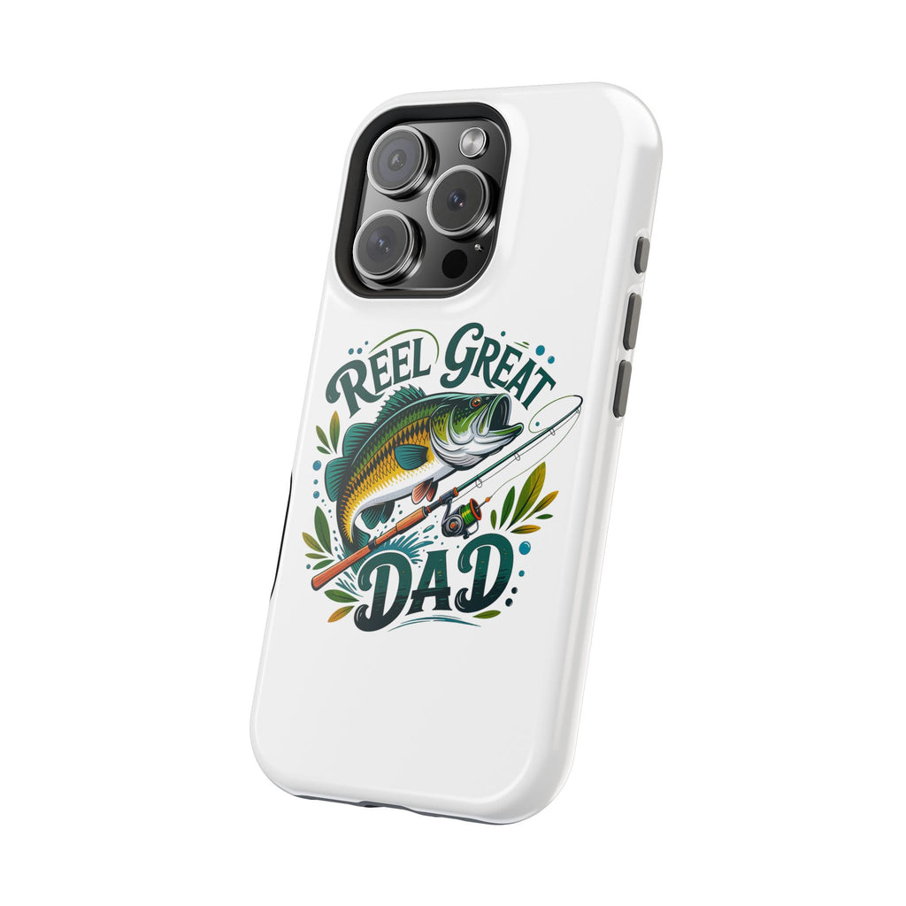 Reel Great Dad Phone Case | Fishing Rod Bass Design, Magnetic Impact-Resistant Case