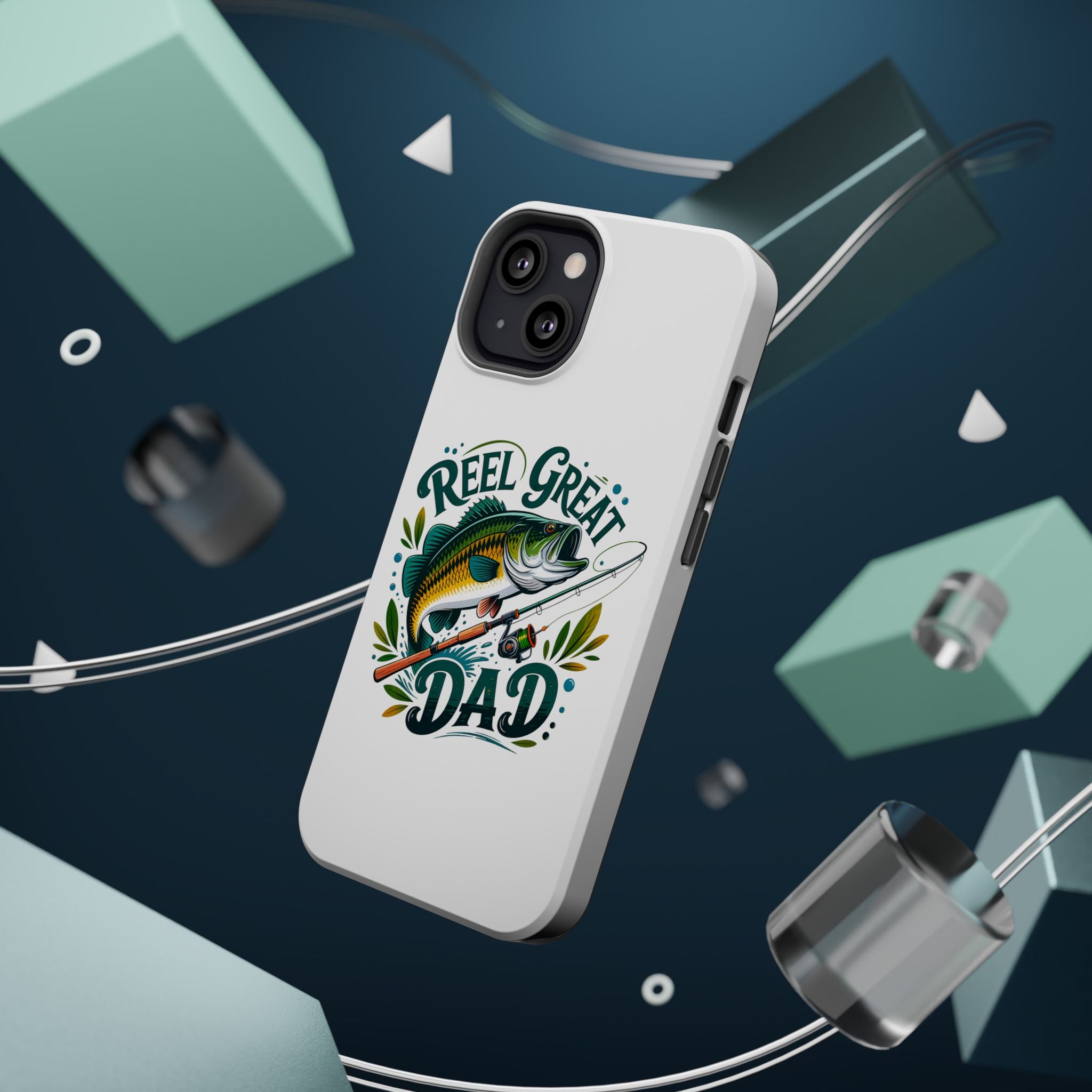 Reel Great Dad Phone Case | Fishing Rod Bass Design, Magnetic Impact-Resistant Case