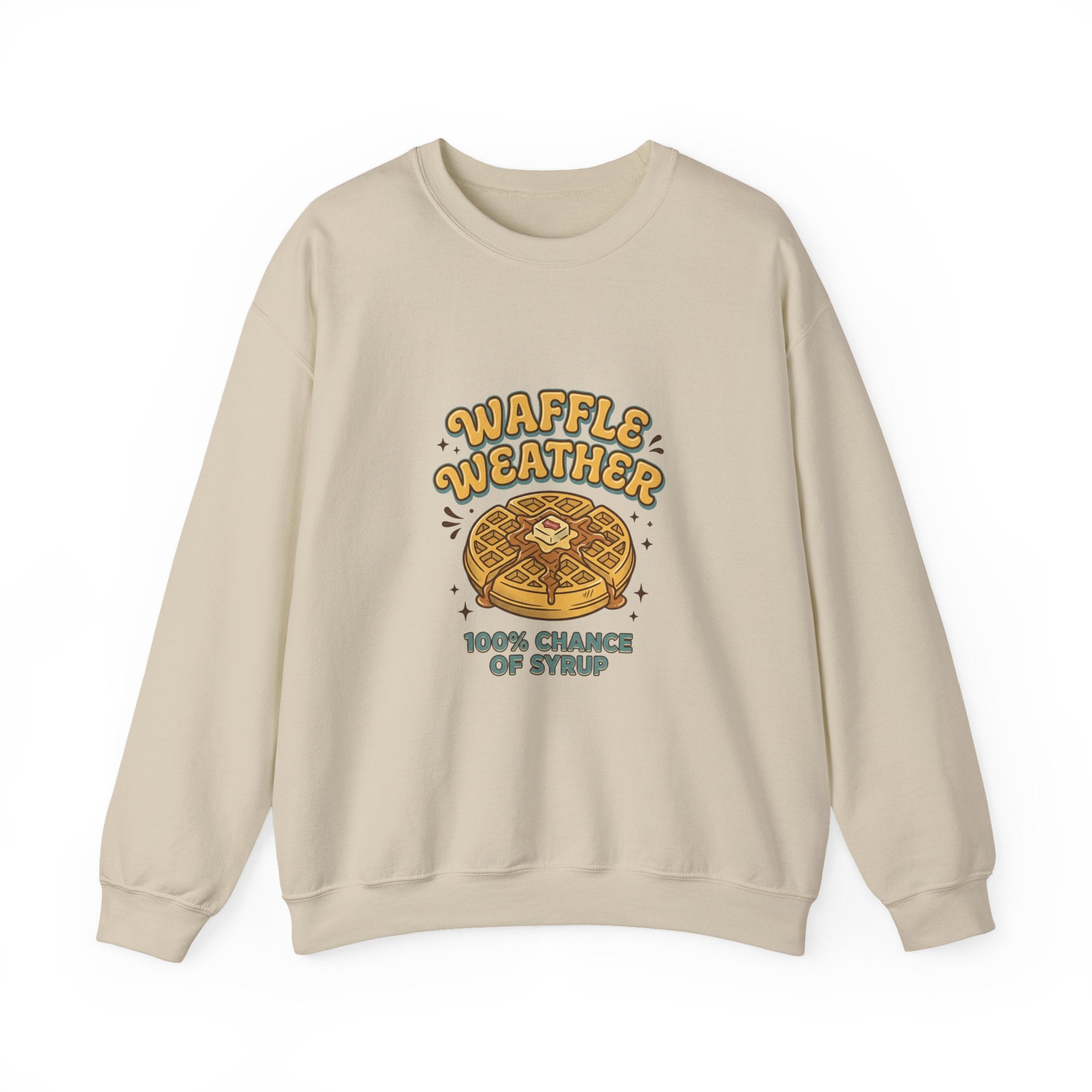 Waffle Weather Crewneck | Vintage Food Graphics, Retro Diner Style