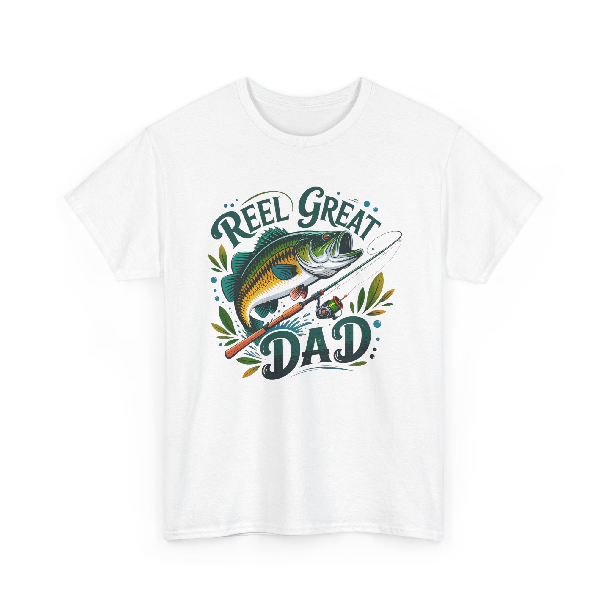 Reel Great Dad T-Shirt | Fishing Dad Tee, Bass Fish Graphic Shirt
