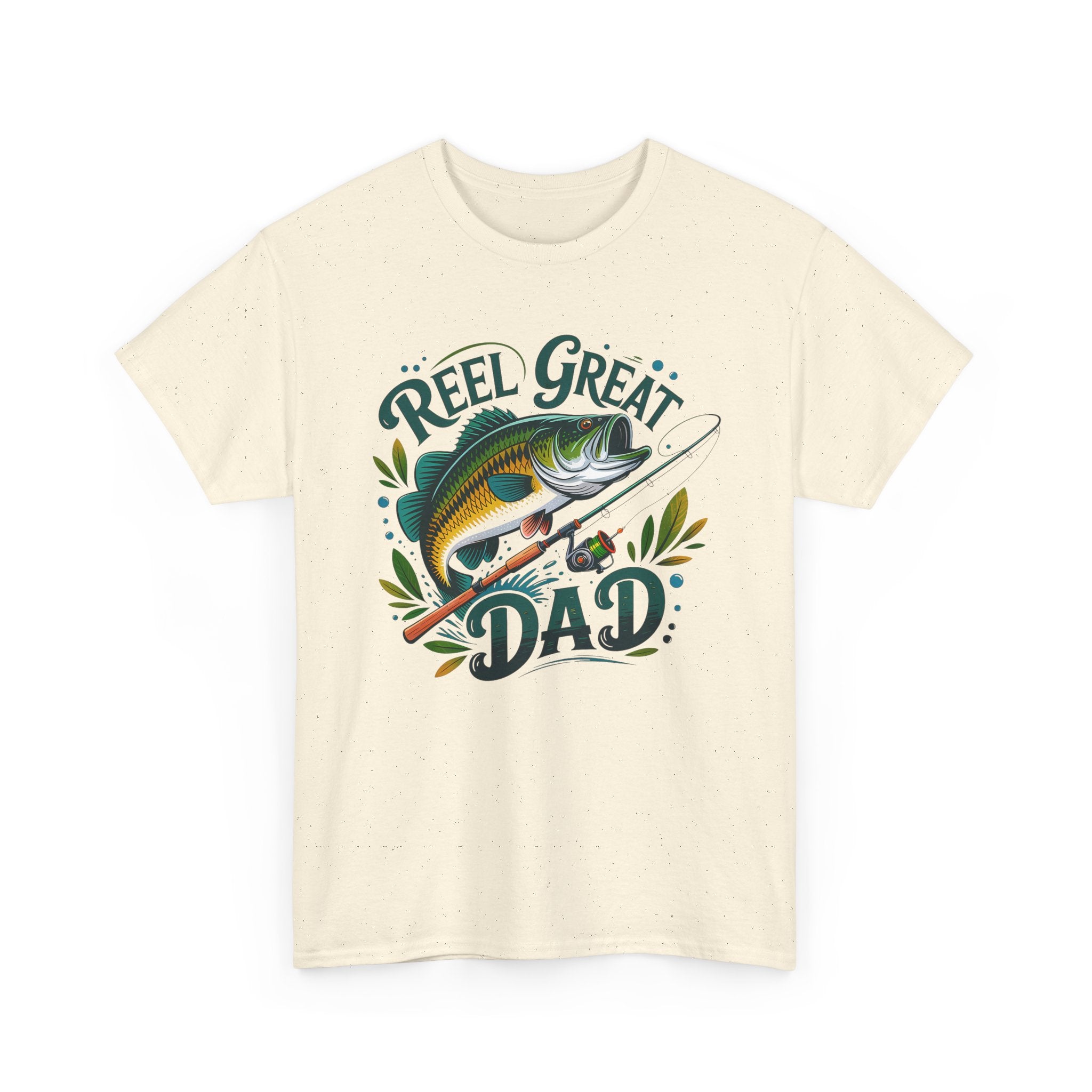 Reel Great Dad T-Shirt | Fishing Dad Tee, Bass Fish Graphic Shirt