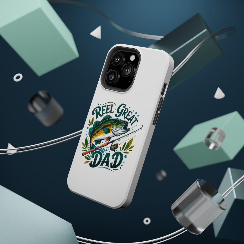Reel Great Dad Phone Case | Fishing Rod Bass Design, Magnetic Impact-Resistant Case