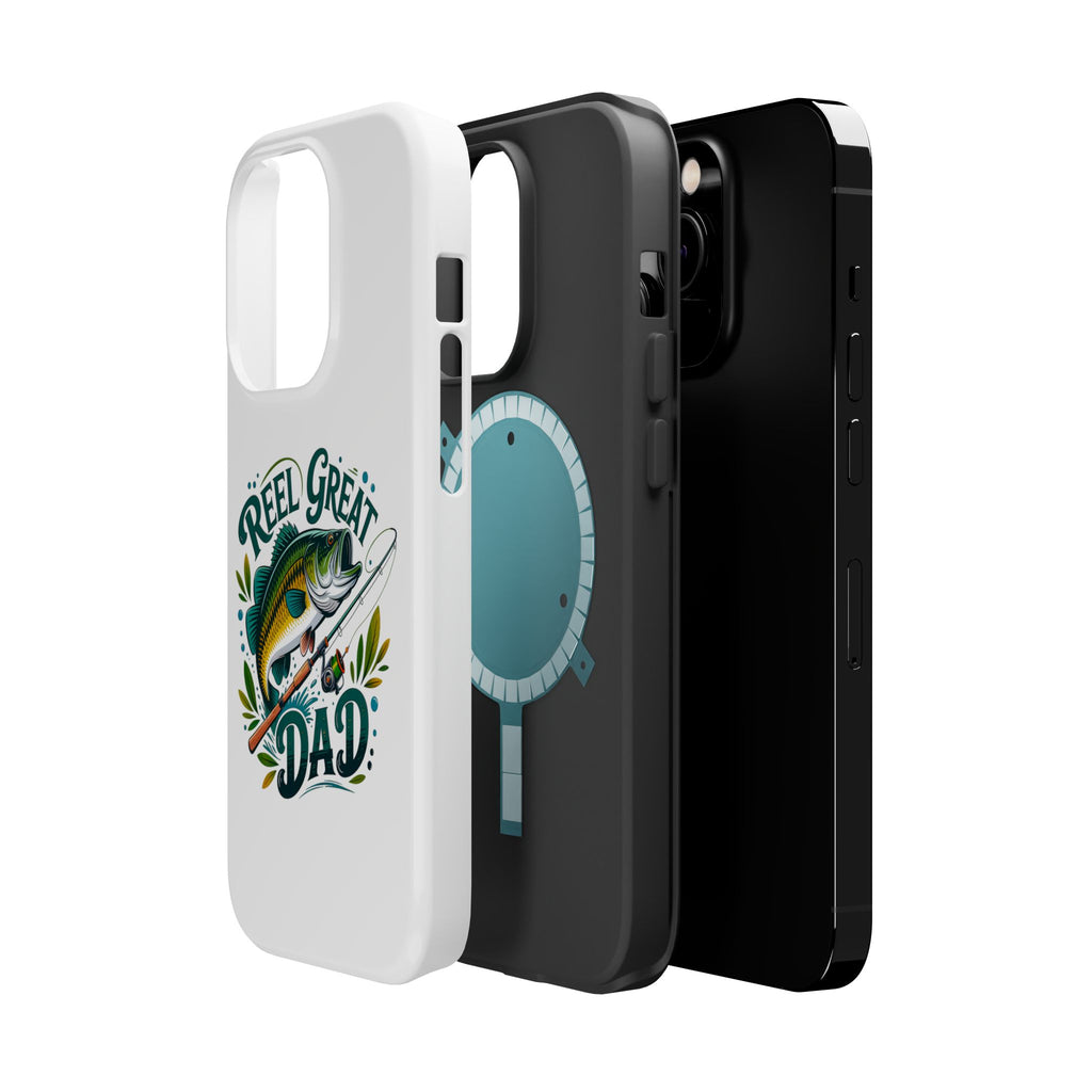 Reel Great Dad Phone Case | Fishing Rod Bass Design, Magnetic Impact-Resistant Case