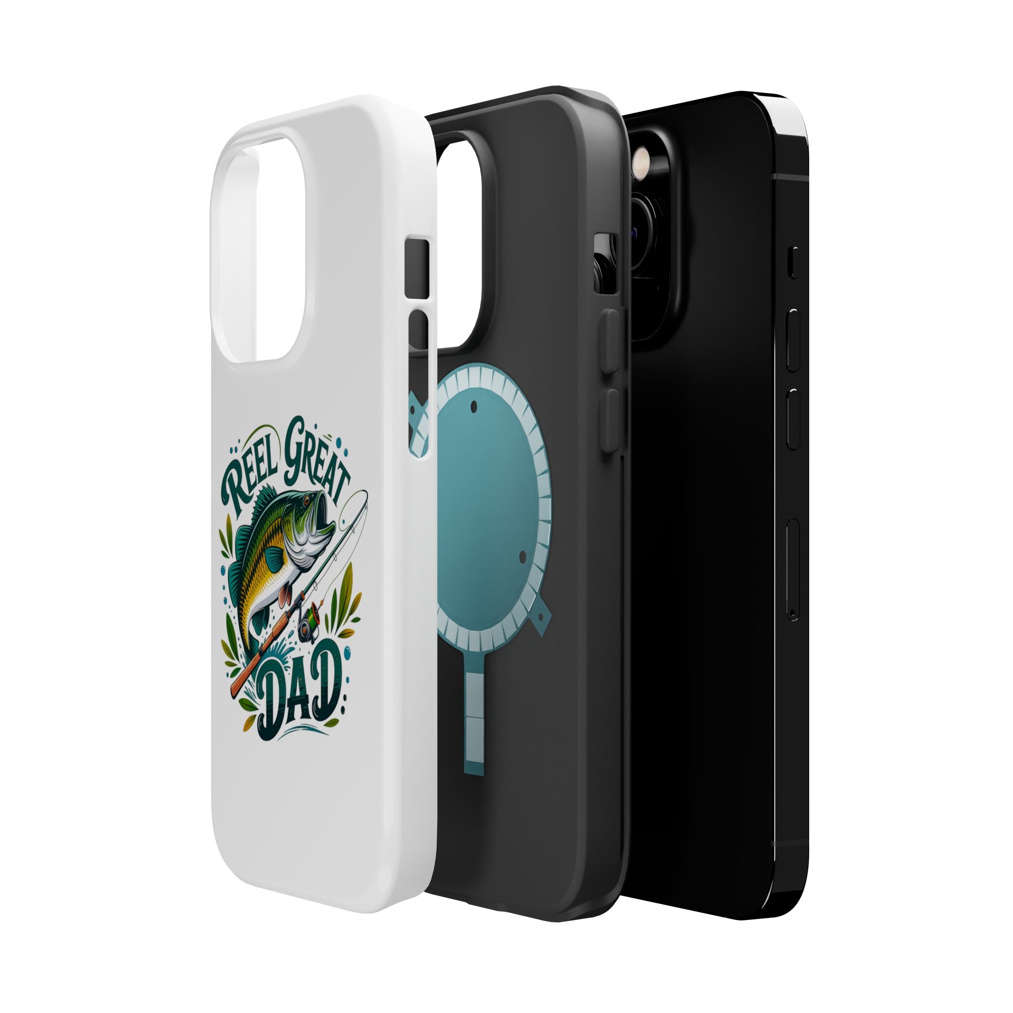 Reel Great Dad Phone Case | Fishing Rod Bass Design, Magnetic Impact-Resistant Case