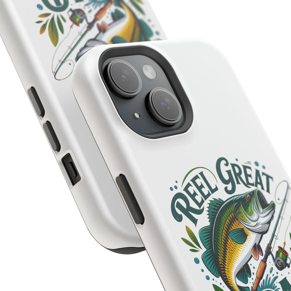 Reel Great Dad Phone Case | Fishing Rod Bass Design, Magnetic Impact-Resistant Case