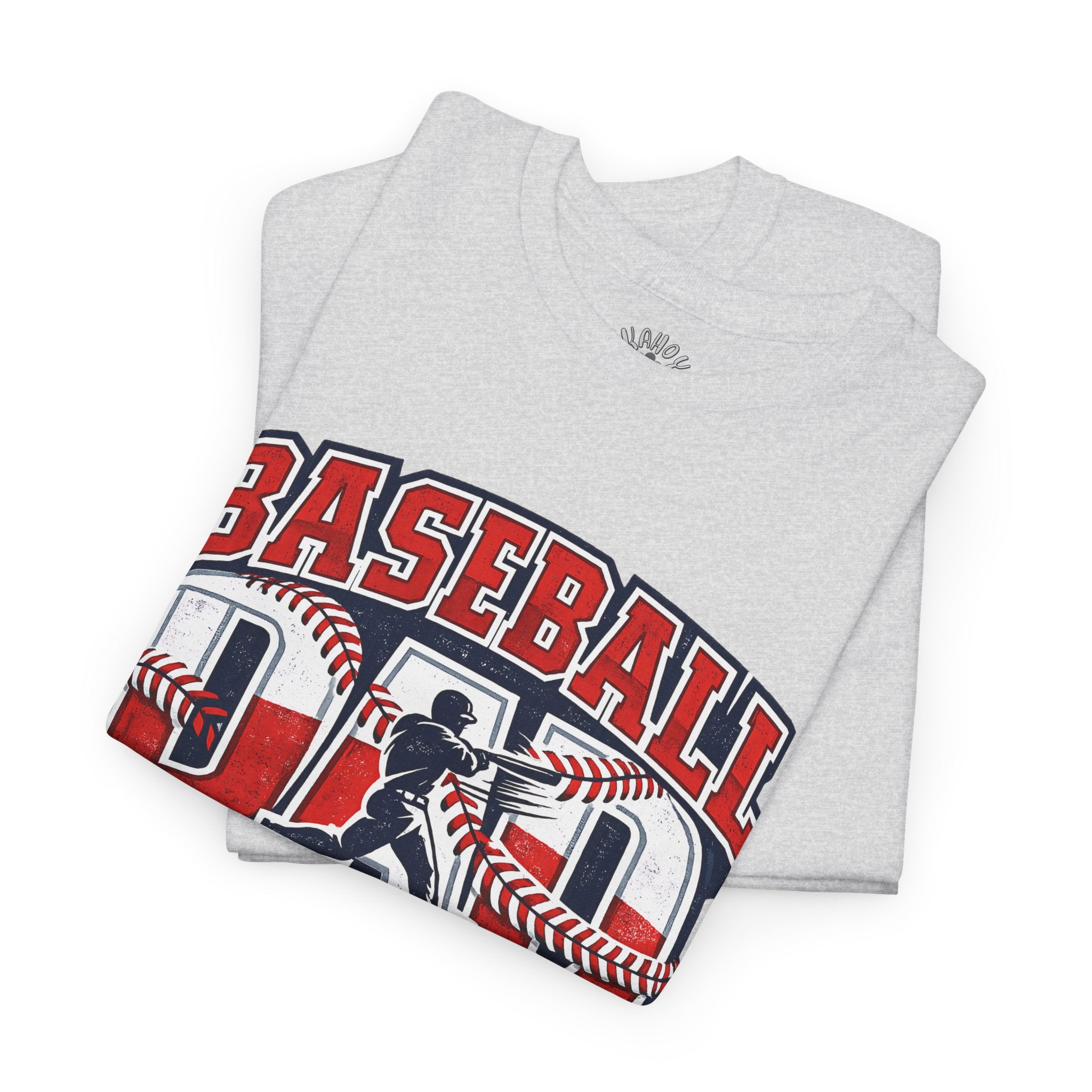 Baseball Dad Tee | Batter Silhouette, Red Blue Vintage Sport Typography