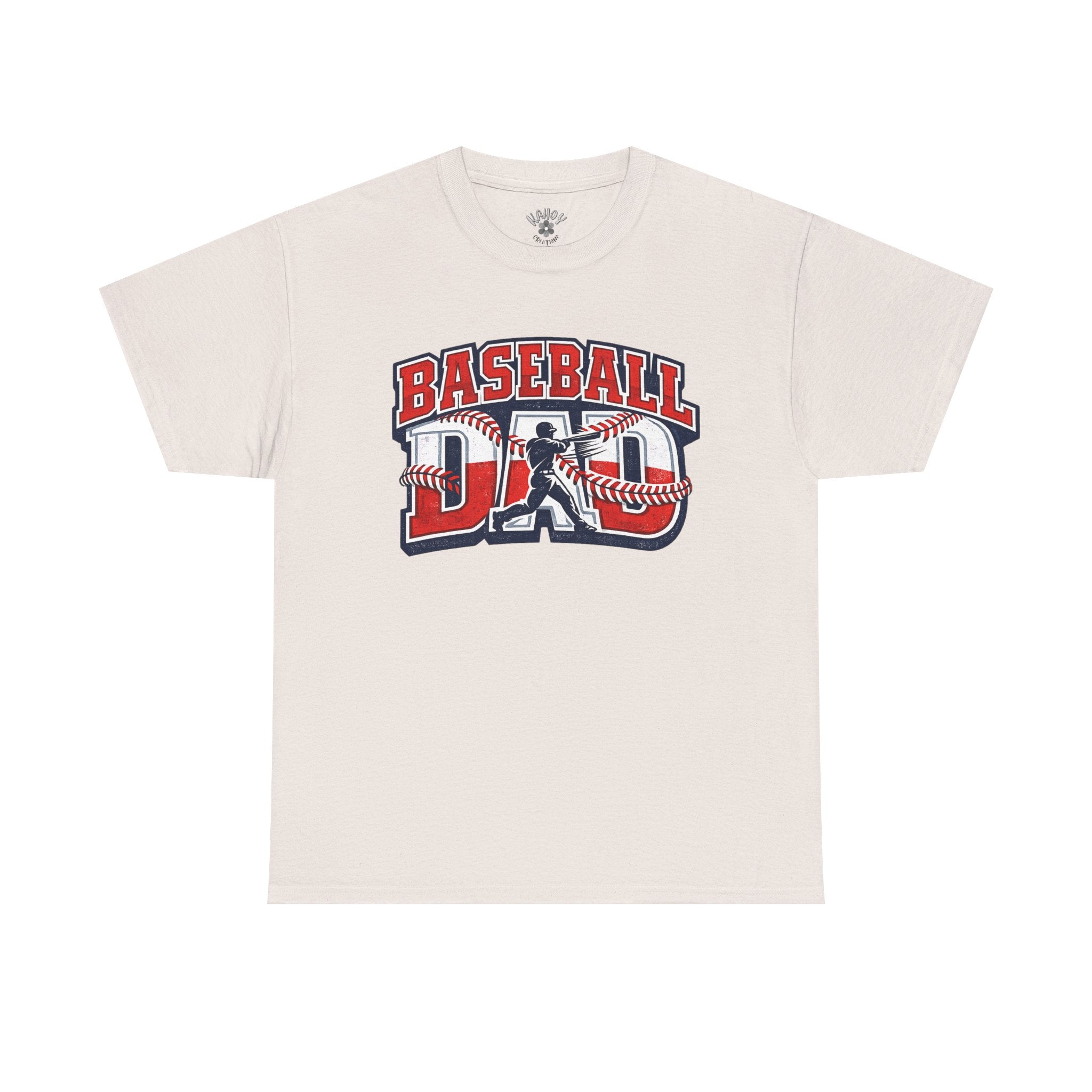 Baseball Dad Tee | Batter Silhouette, Red Blue Vintage Sport Typography