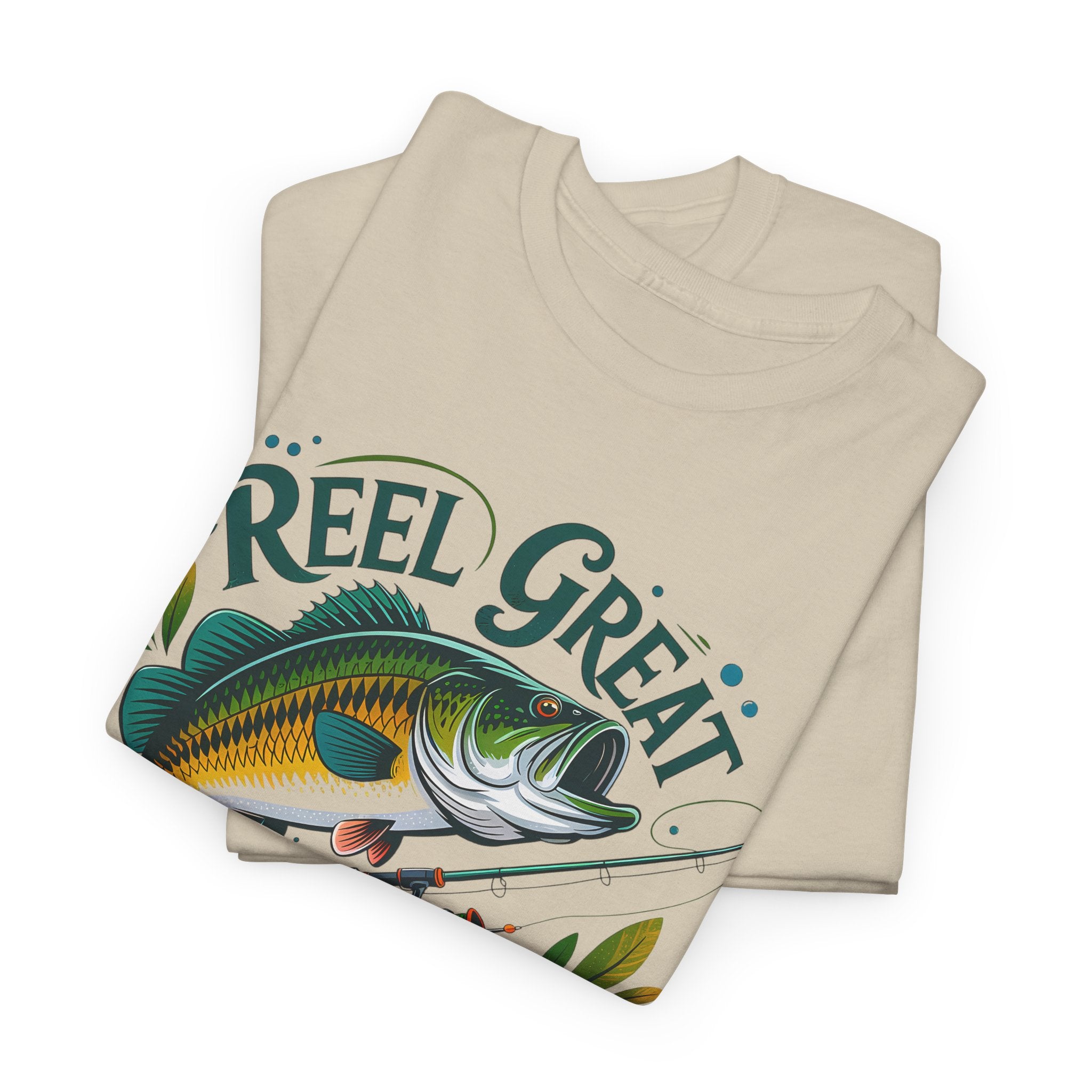 Reel Great Dad T-Shirt | Fishing Dad Tee, Bass Fish Graphic Shirt