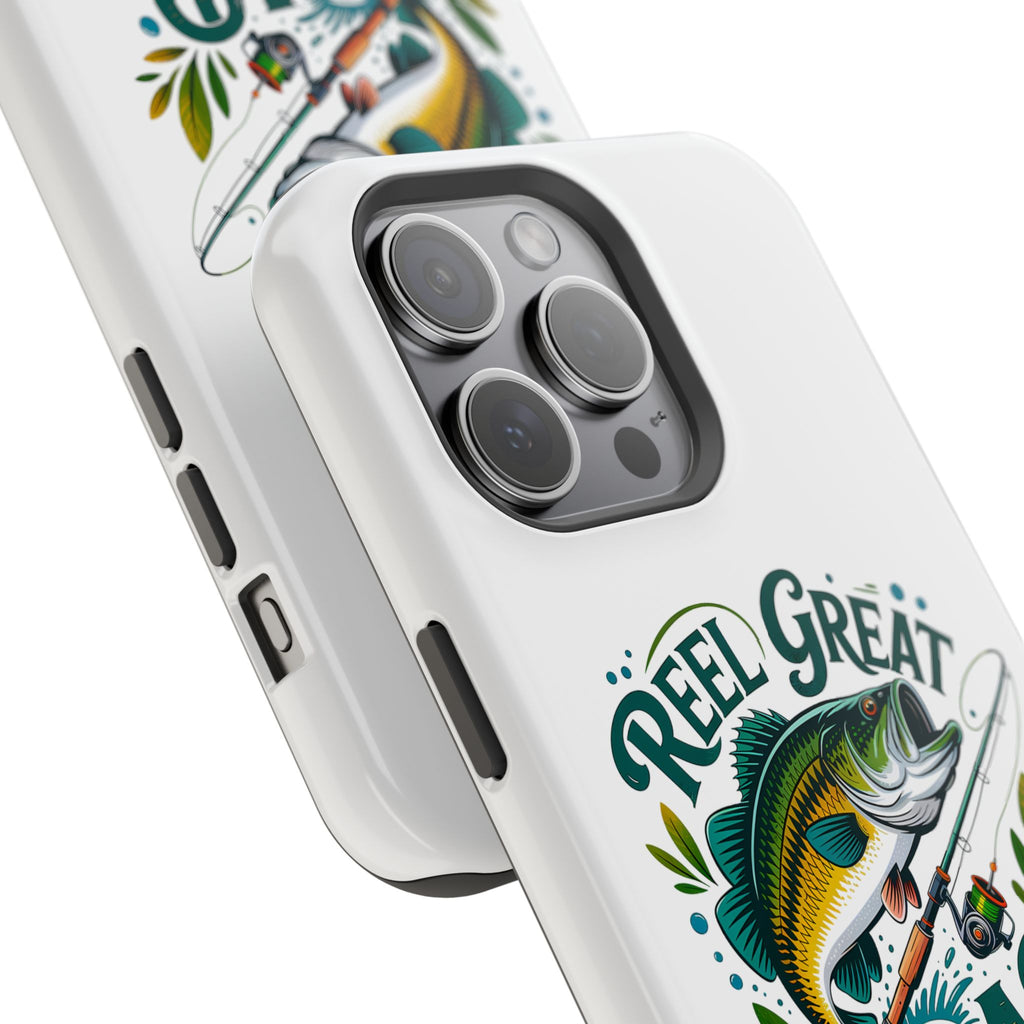 Reel Great Dad Phone Case | Fishing Rod Bass Design, Magnetic Impact-Resistant Case