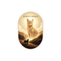 Sunlit Spirit Cat Sticker | Whimsical Fantasy, Retro Folk Illustration