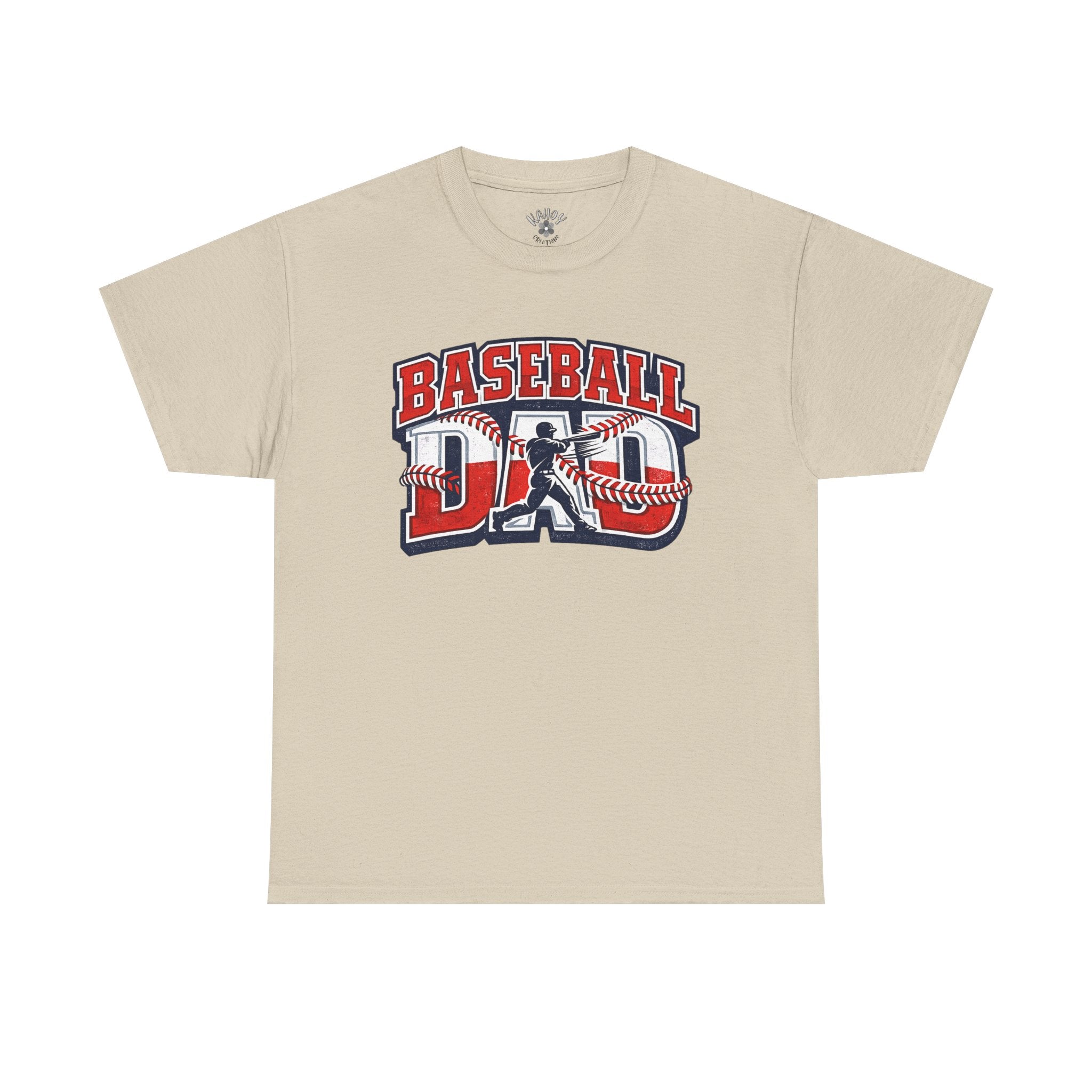 Baseball Dad Tee | Batter Silhouette, Red Blue Vintage Sport Typography