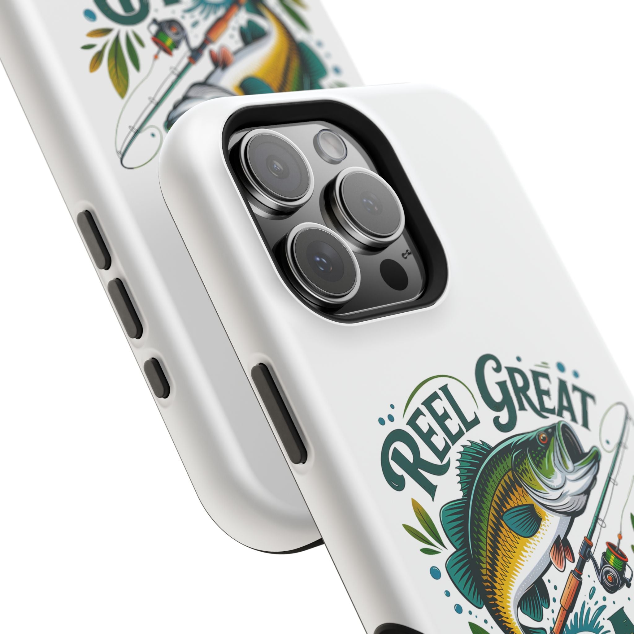 Reel Great Dad Phone Case | Fishing Rod Bass Design, Magnetic Impact-Resistant Case