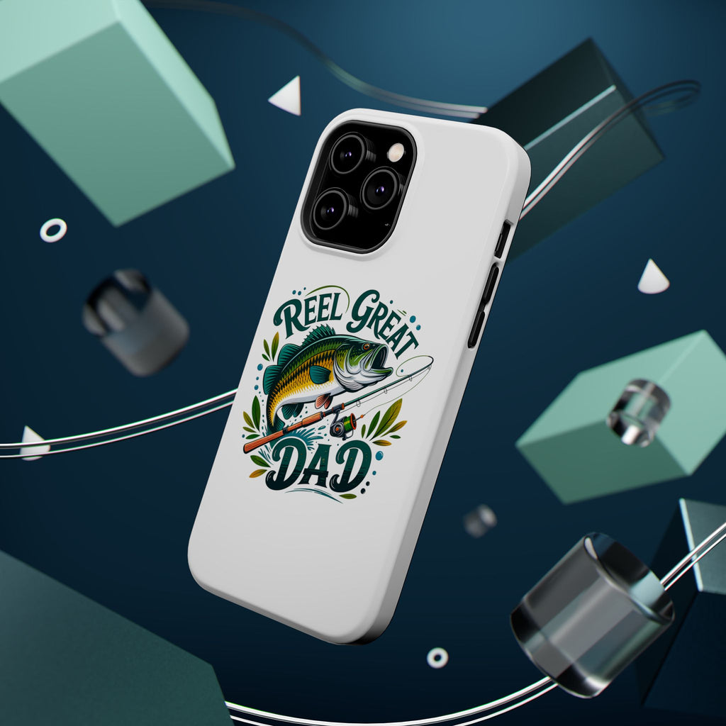 Reel Great Dad Phone Case | Fishing Rod Bass Design, Magnetic Impact-Resistant Case