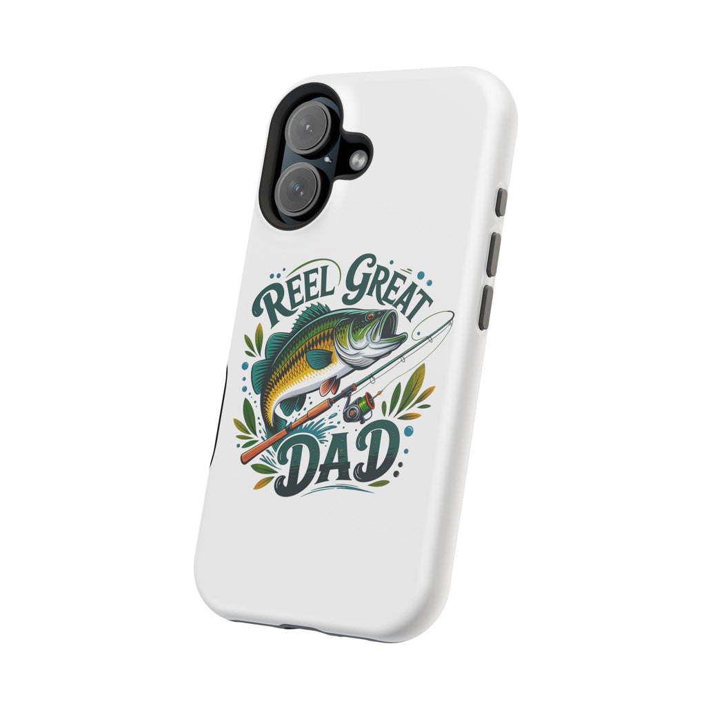 Reel Great Dad Phone Case | Fishing Rod Bass Design, Magnetic Impact-Resistant Case