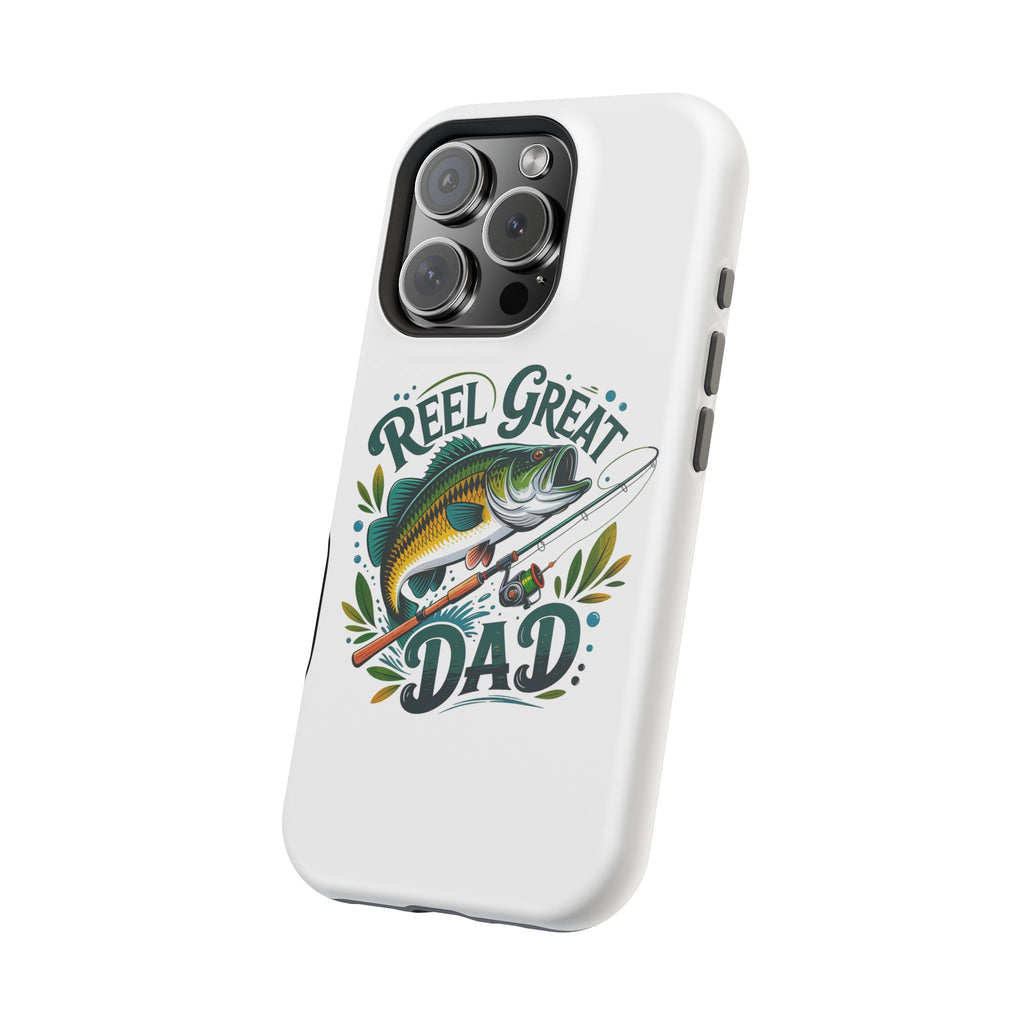 Reel Great Dad Phone Case | Fishing Rod Bass Design, Magnetic Impact-Resistant Case