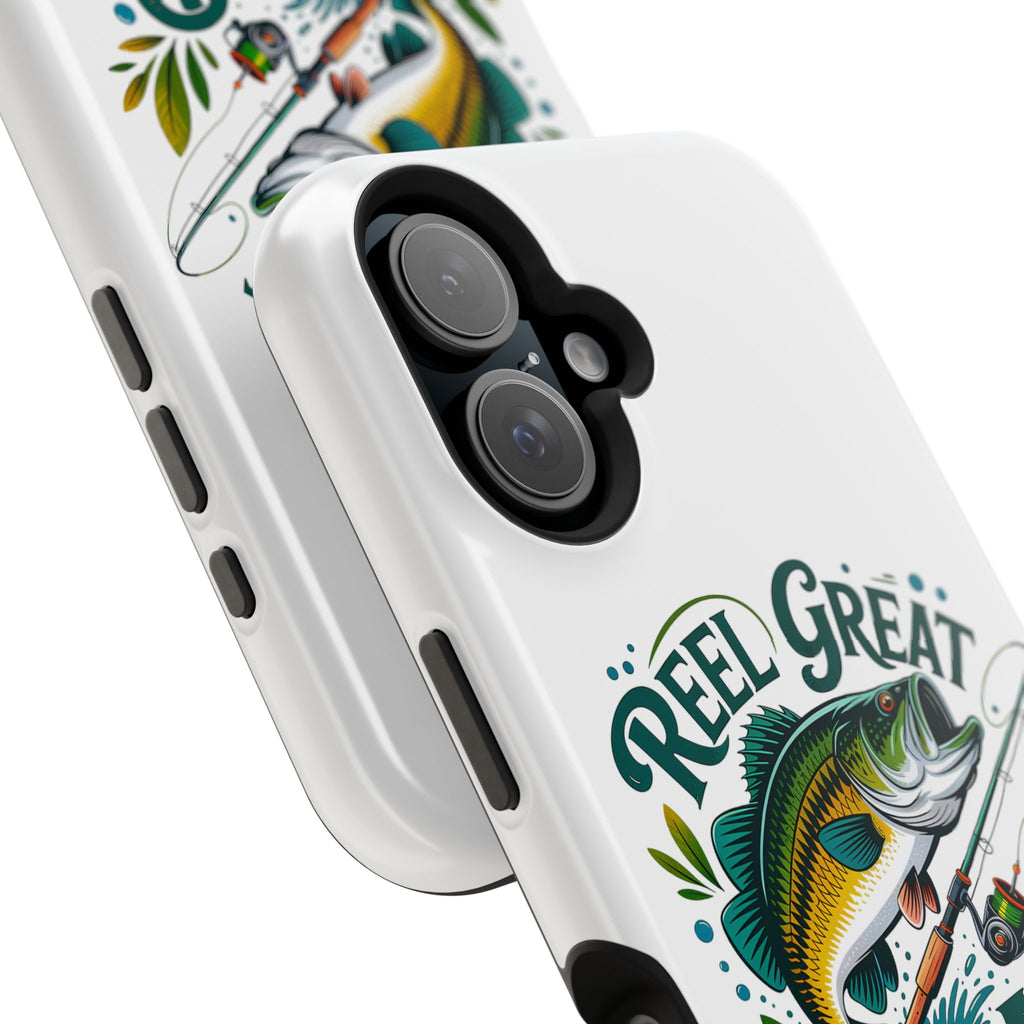 Reel Great Dad Phone Case | Fishing Rod Bass Design, Magnetic Impact-Resistant Case
